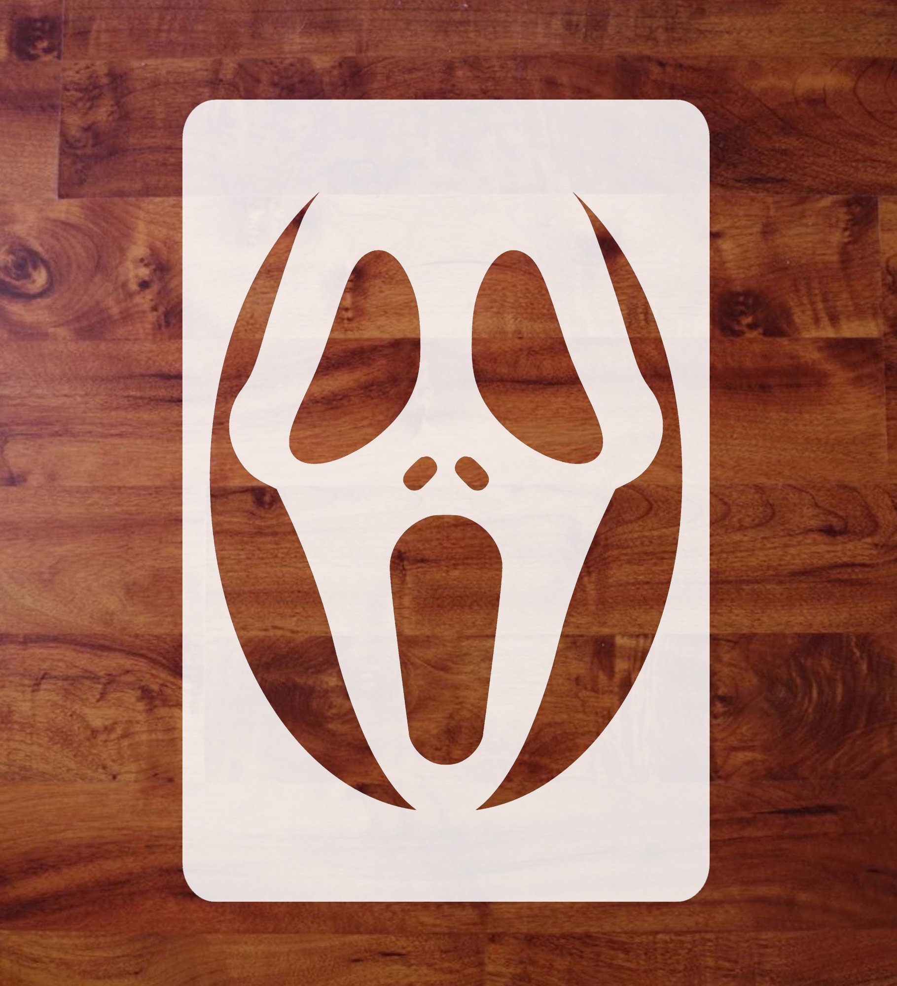 Mylar Halloween STENCIL Scream Ghost Face Mask For Pumpkin Etsy UK