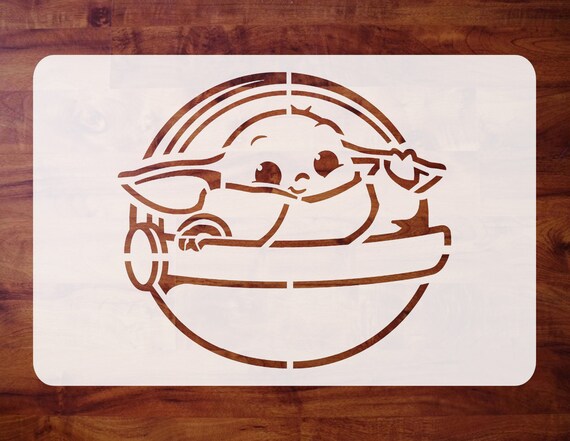 Mylar Stencil Baby Alien Cartoon Baby Child Alien Child