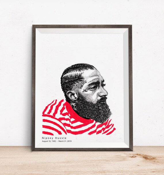 Portrait Nipsey Hussle Hiphop Kunstdruck Etsy