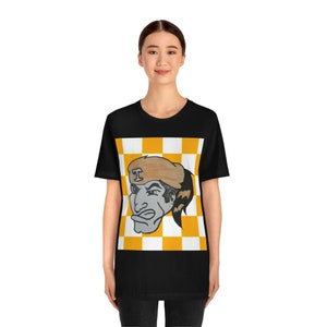 Handgezeichnete Cartoon Davy Crockett Unisex Jersey Kurzarm T-Shirt