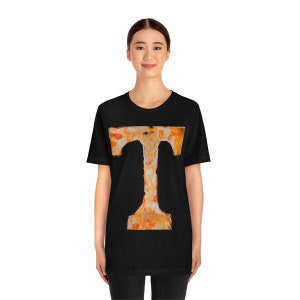 Camiseta de manga corta de jersey unisex Power T pintada/arte fluido