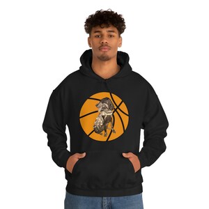 Handrawn Smokey Basketball Unisex Heavy Blend Hooded Sweatshirt