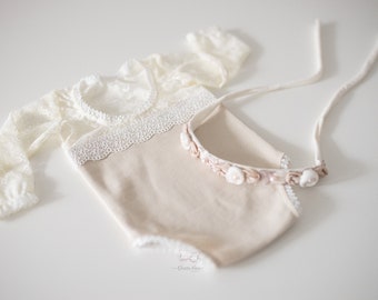 Dentelle Romper Bébé/ Tenue de filles/ Accessoires nouveau-nés/ Dentelle Romper Bébé/ Accessoires photo pour enfants/ Mode bébé/ Body Byba/ Tenue nouveau-né