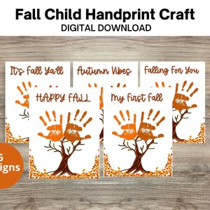 Fall Handprint Craft Bundle | Fall Craft | Fall Printable | Baby&#39;s First Fall | Baby&#39;s First Fall Craft