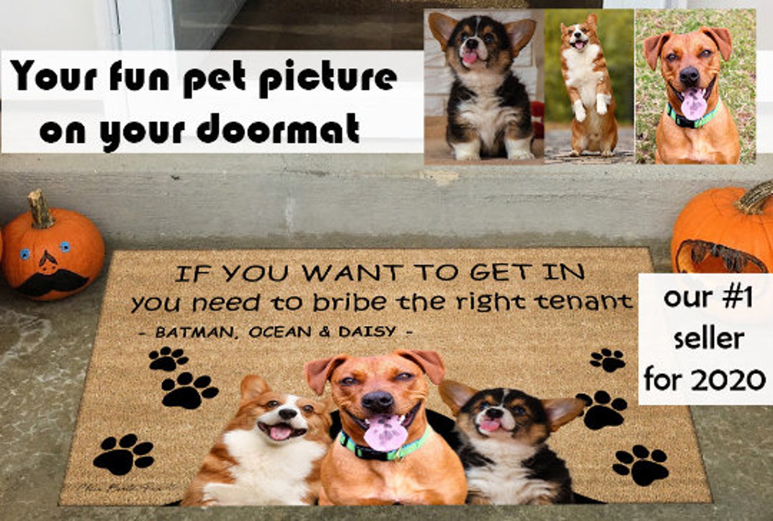 Funny Mats Dog Mat with Dog Faces Print Etsy