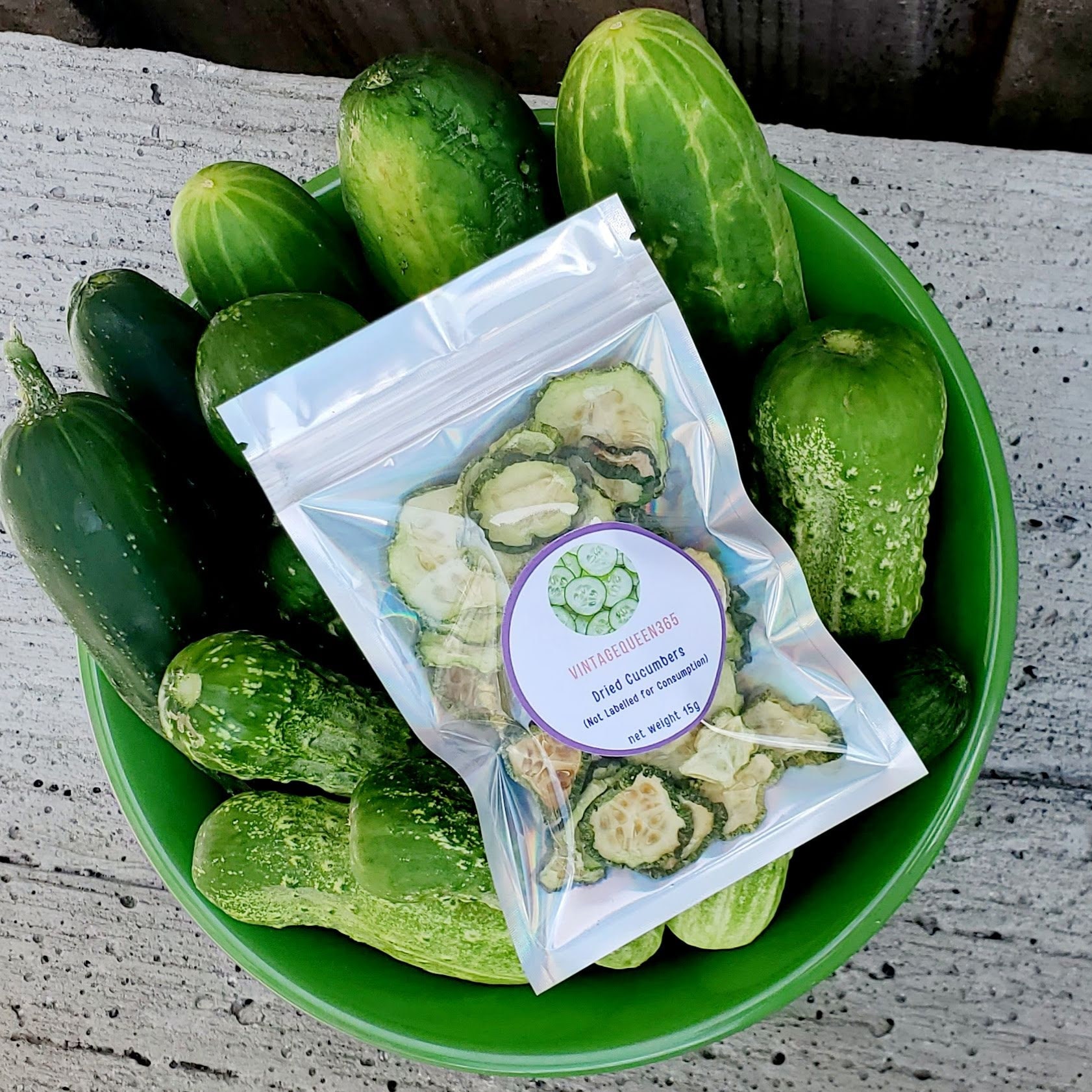 Dehydrated Dried Dry Cucumber Slices Thinly Sliced Etsy