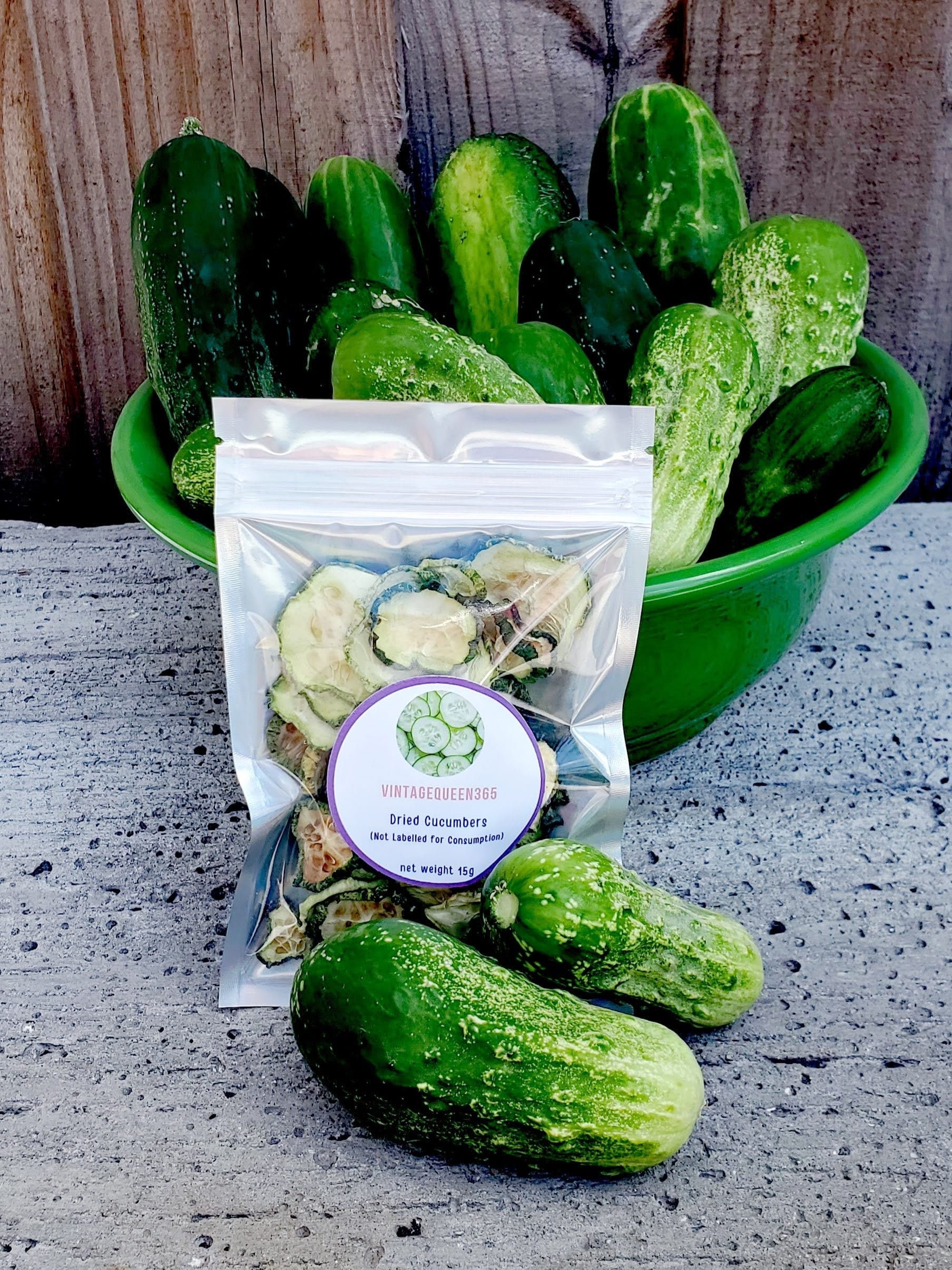 Dehydrated Dried Dry Cucumber Slices Thinly Sliced Etsy