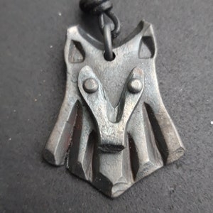 Wolf Anhänger, handgeschmiedetes Eisen