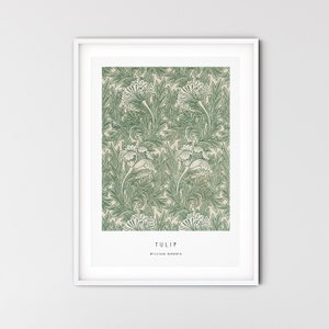 William Morris Wall Art, Tulip, William Morris Poster, Botanical art, Fine Art Print, Botanical Wall Print