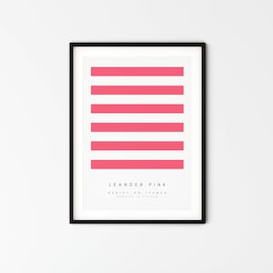 Henley on Thames - Leander Pink, Regatta Rowing Print, Regatta Wall Art, Rowing Gift, Henley Royal Regatta, British Sporting Art, Rowing Art
