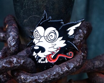 Épingle de loup-garou en émail, épingle de créature mythique, épingle d'Halloween, cadeau effrayant de loup d'Halloween pour les collectionneurs d'épingles-loup-garou art-loup gothique bijoux