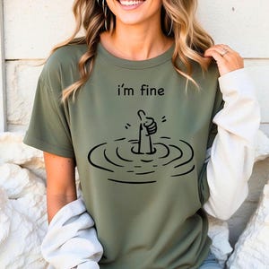 I&#39;m Fine - Comfort Colors, It&#39;s Fine I&#39;m Fine Everything is Fine Shirt, Introvert Tee, Mental Shirt, Sarcastic Shirt, Motivational Shirt