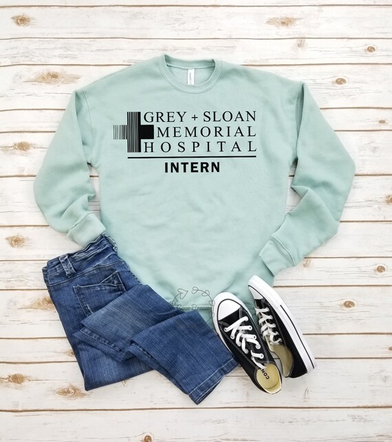 Grey Sloan INTERN Unisex Fleece Sweatshirt. Grey s Anatomy Tv Show