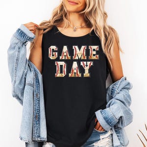 Game Day Baseball - Comfort Colors Tank, baseball mom shirt, baseball shirt, baseball shirts, baseball womens, softball shirt, tball shirt