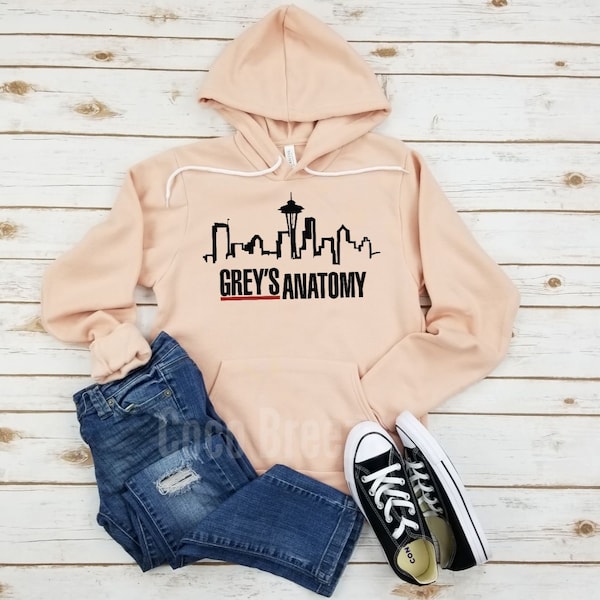 Grey's Anatomy city - unisex fleece hoodie. Grey's Anatomy tv show, grey sloan memorial, Grey's anatomy gift, meredith grey, christina yang