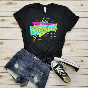 Let's Get Physical - unisex tshirt. Retro 80's shirt, Bring Back The 80s, Gym shirt, Fitness Inspiration, Workout, I Love the 80s, 80s Shirt