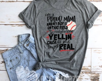 Proud mama baseball - unisex tshirt. baseball mom shirt, baseball shirt, baseball shirts, baseball womens, softball shirt, tball shirt