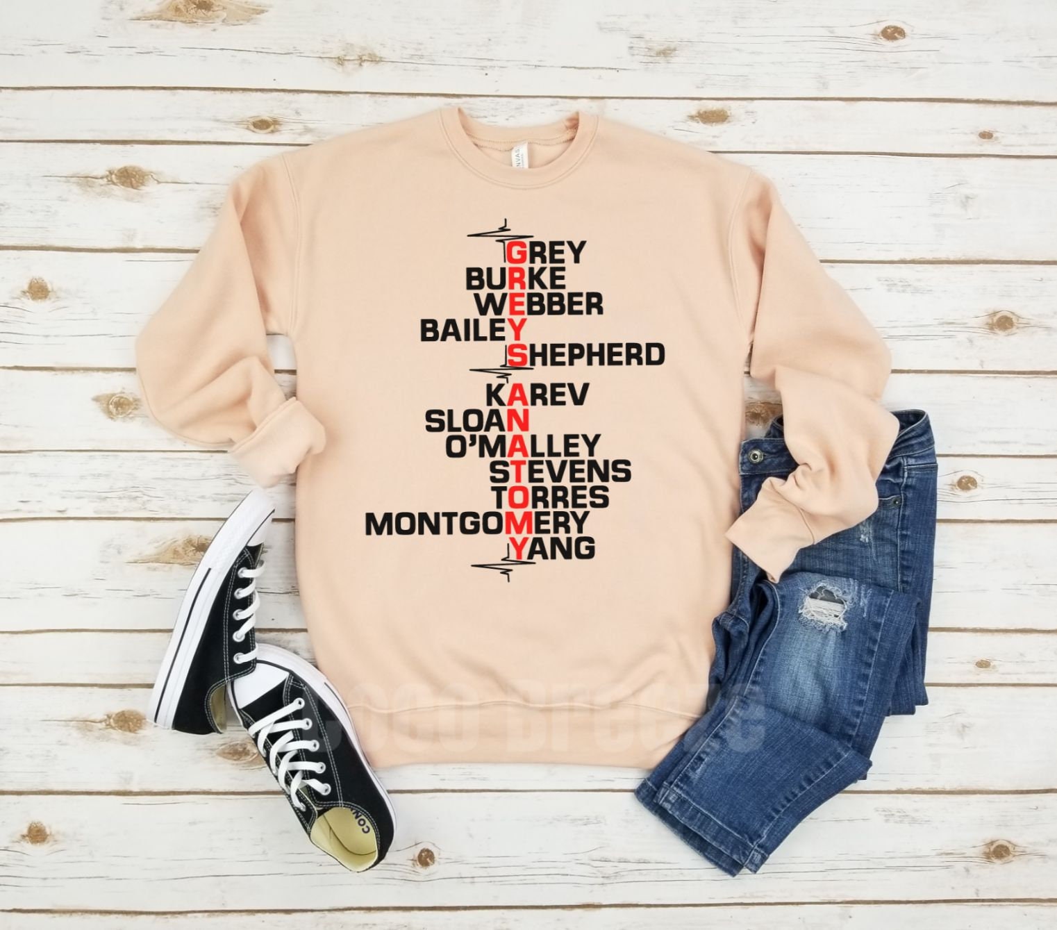 Greys anatomy cast hoodie hotsell