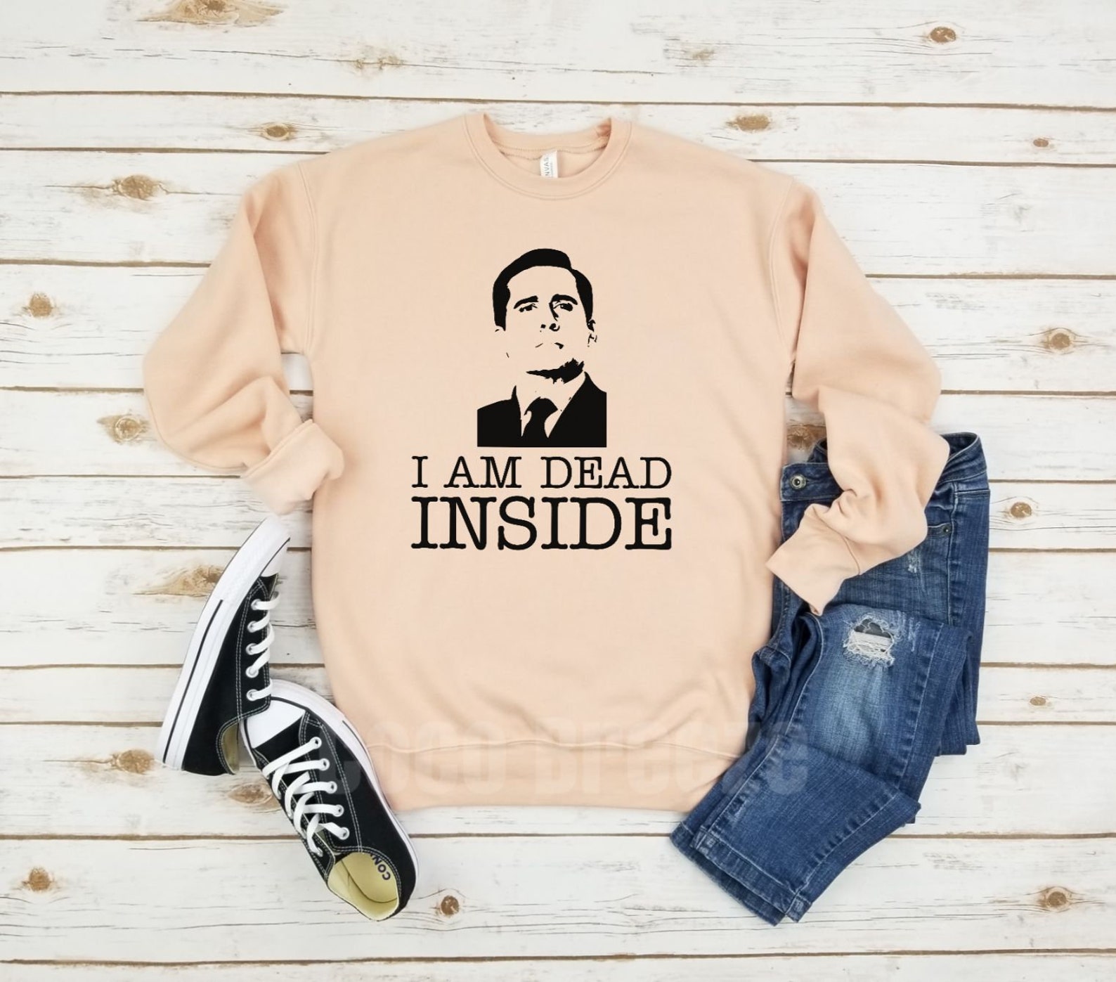 Ik ben dood binnenUnisex fleece sweater. de Office TV