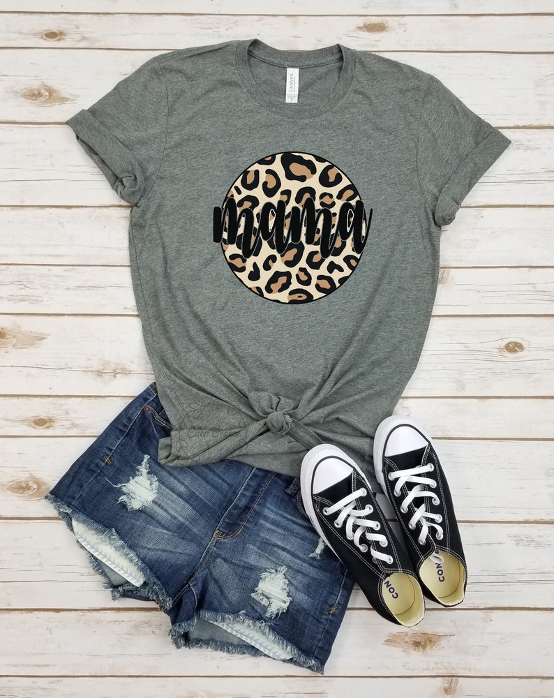 mothers day tee leopard funny mom shirt mom life tee mother/'s day gift Mama Leopard Circle unisex tshirt mom shirt gift for mom