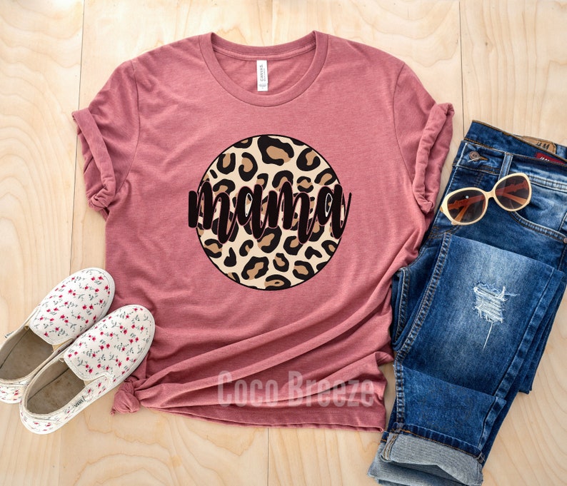 mothers day tee leopard funny mom shirt mom life tee mother/'s day gift Mama Leopard Circle unisex tshirt mom shirt gift for mom