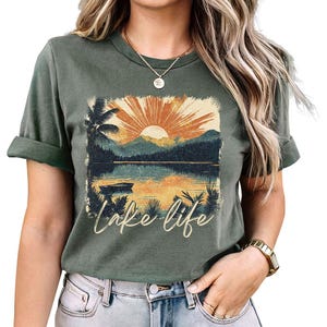 Vintage Lake Life (branco) - Camiseta Lake Life, Camiseta Lake, Camisetas Wildlife, Camisetas Vacation, Camiseta Camper, Camiseta Boating, Camiseta Summer Lake