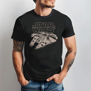 Star Wars Millennium Falcon - Star Wars Characters Lightsaber Shirt, Galaxy&#39;s Edge May the Force be with you shirt, Vintage Star Wars shirt