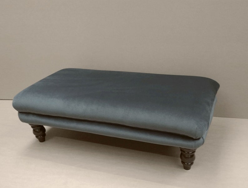 Velvet Footstool. Large Balmoral Footstool Coffee Table Gold Etsy UK
