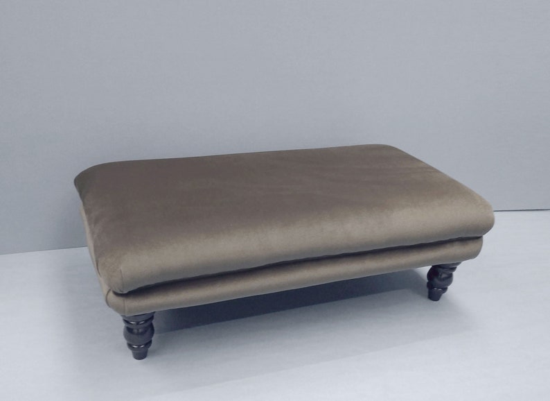 Velvet Footstool. Large Balmoral footstool Coffee Table Gold Etsy