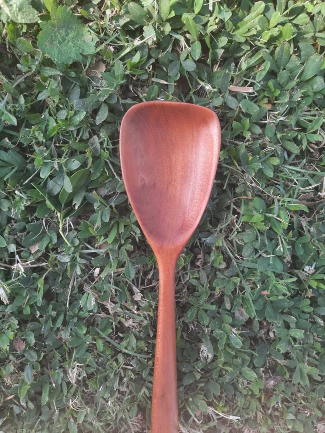 Deep scoop cherry spoon Flat Edge wood spoon 13 wood Etsy