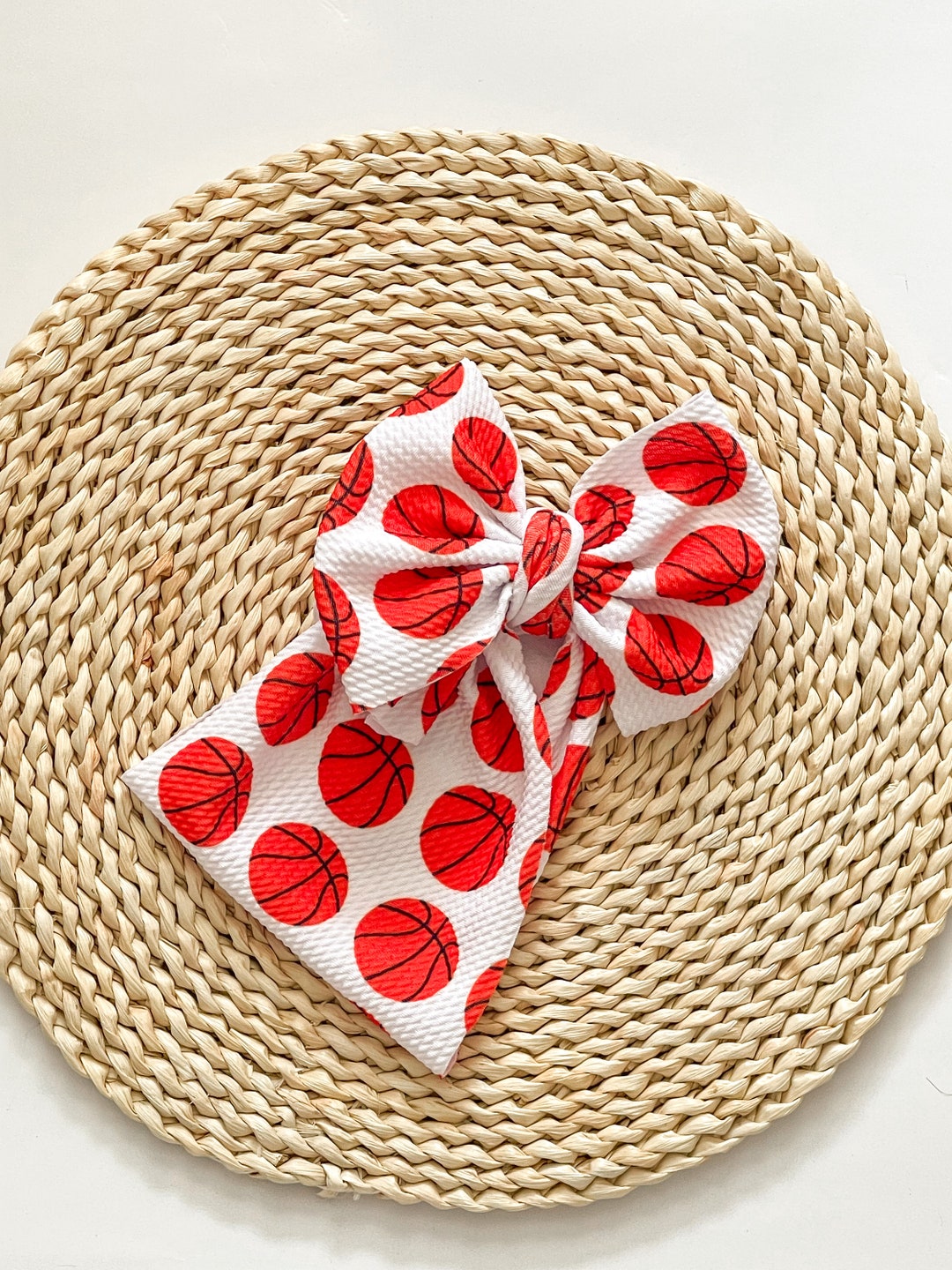 BASKETBALL Bow Head Wrap Cute Bows Handmade Bows Sports Etsy