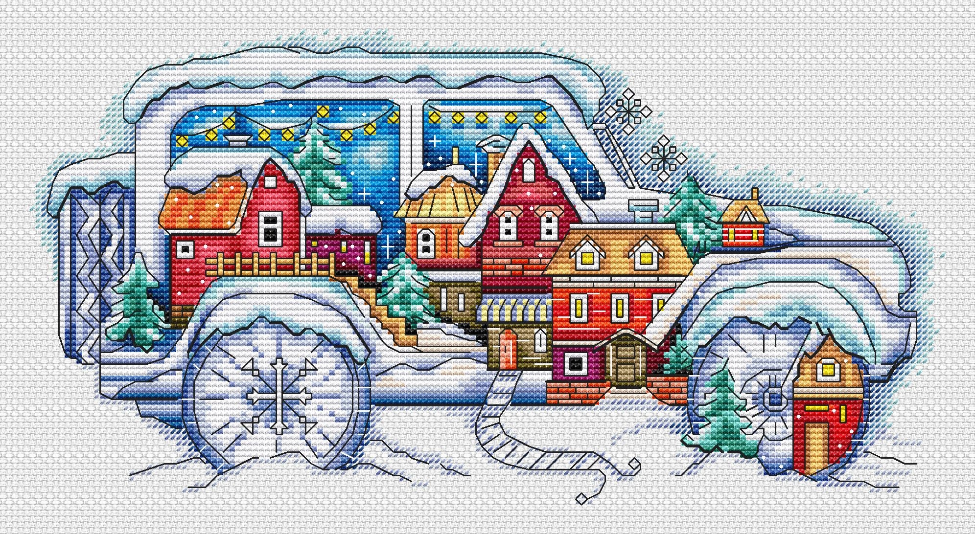 Cross Stitch Car Winter Cross Stitch Car Pattern PDF Instant | Etsy
