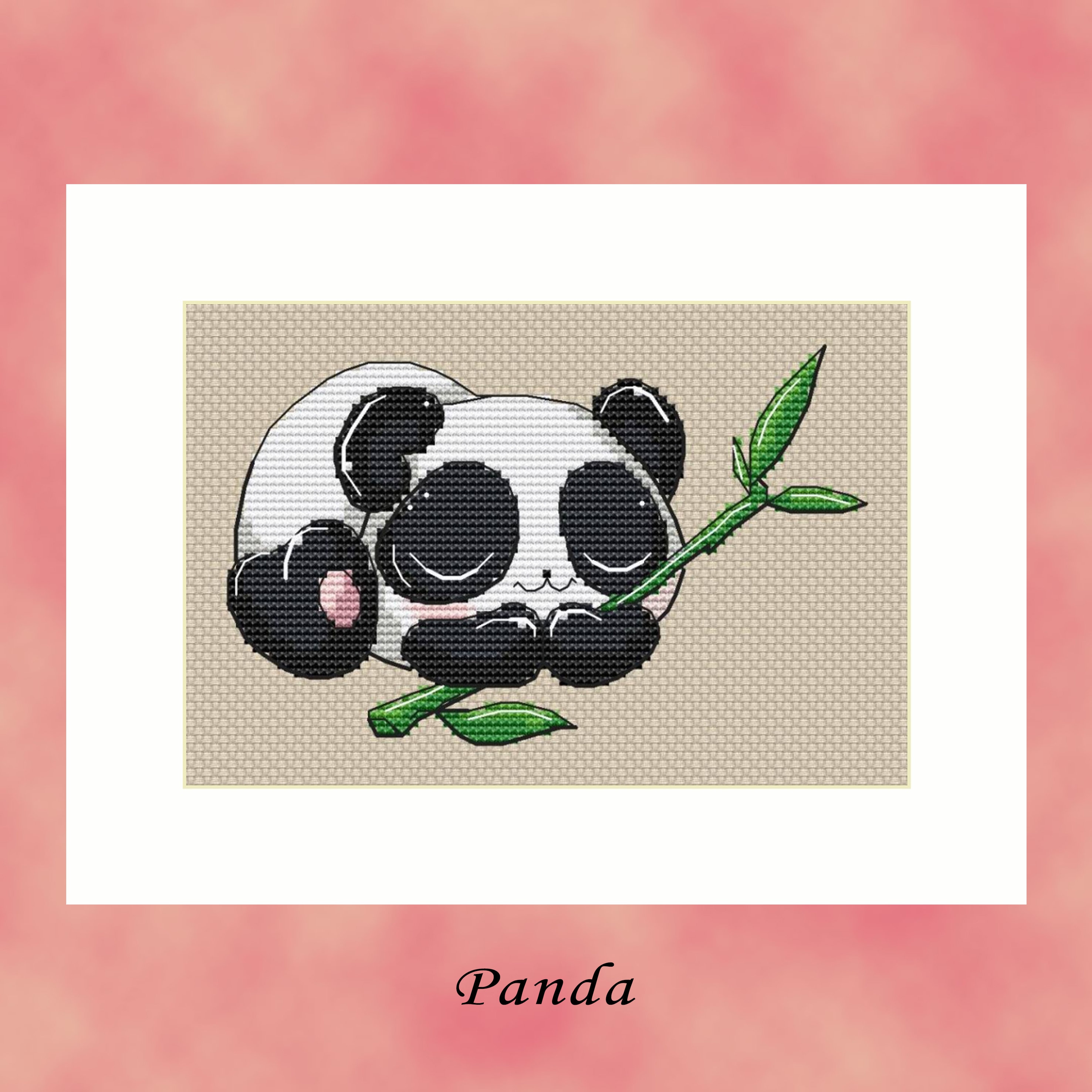Panda embroidery sybju pdf instant childrens embroidery  etsy Panda embroidery sybju pdf instant childrens embroidery  etsy