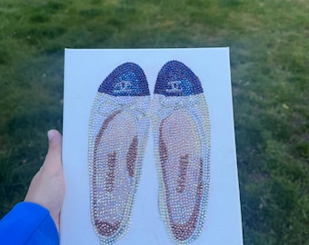 custom bedazzled chanel shoes