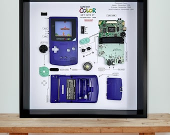 分解された任天堂ゲームボーイカラーGBC分解ゲームコンソール壁アート