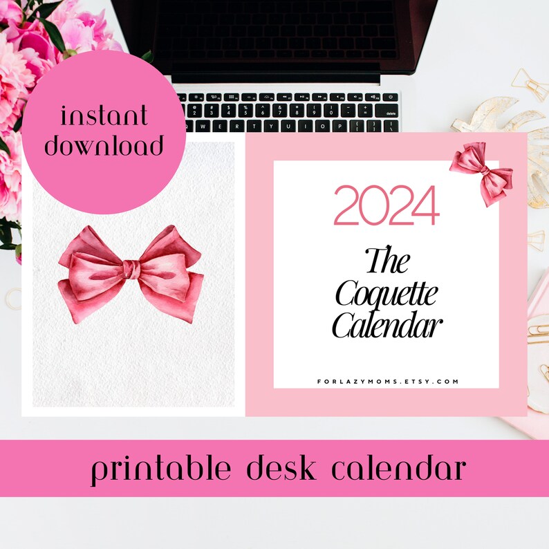 2024 Wall Calendar, 2024 Printable Monthly Calendar, 2024 Digital