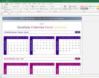 Calendario Trimestrale Etsy calendario trimestrali usa 2021