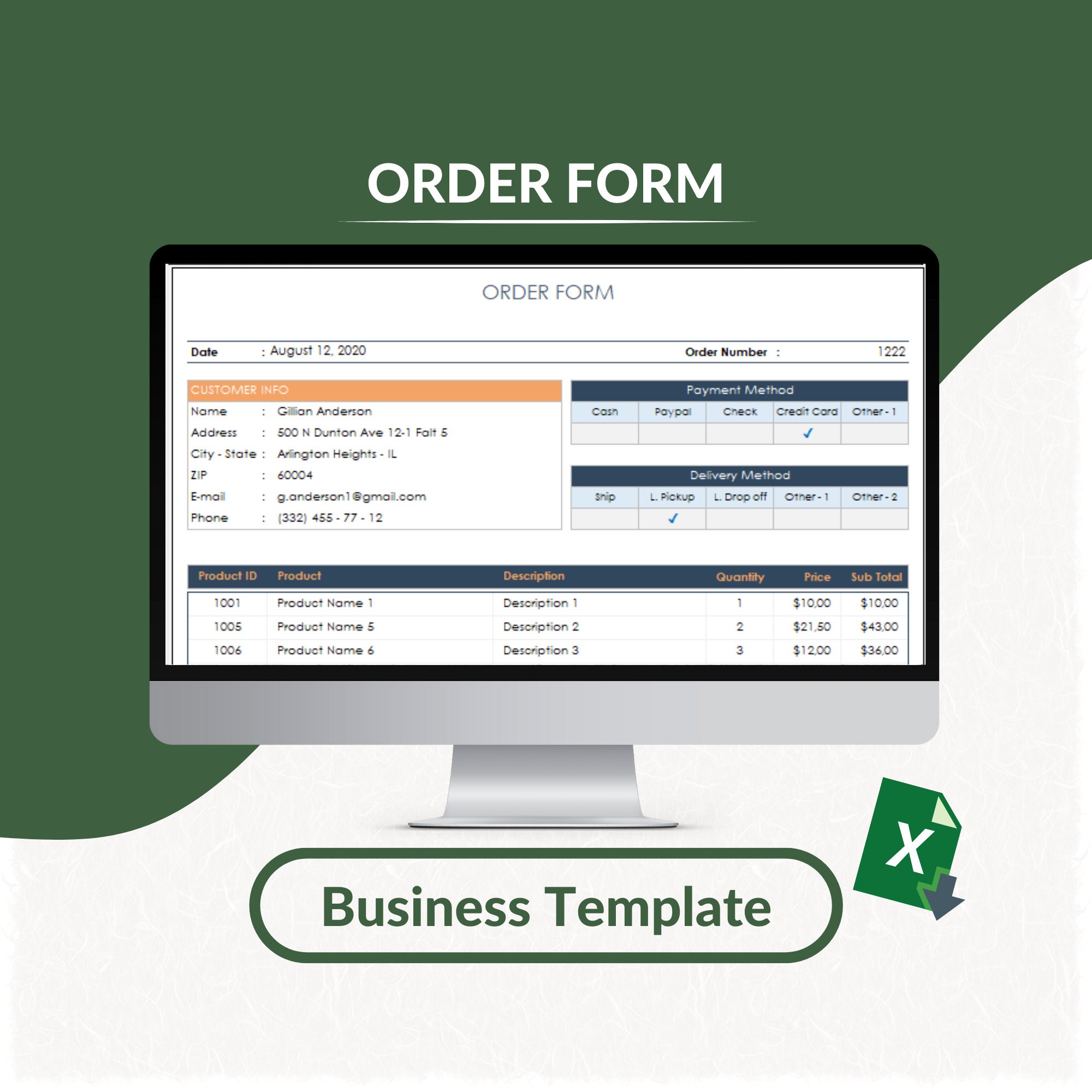 Form templates excel