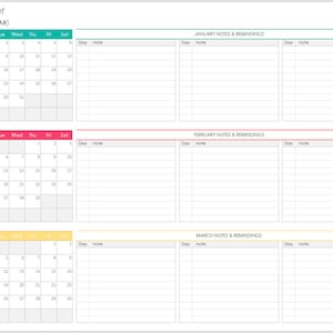 2025 Quarterly Calendar Excel Template: Three-Month Planner