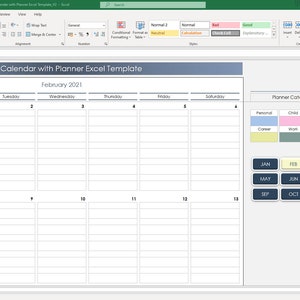 "Yearly 2026 Excel calendar planner for personal and business use"