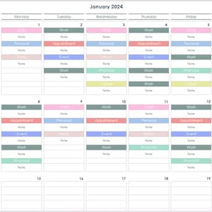 2025 Calendar with Planner Excel Template | 2025 Planner Tracker | 2025 Schedule Template | Editable Calendar Spreadsheet | Excel Planner
