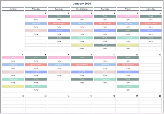 19sheet/set,2024 Desk Calendar,planner Calendar,simple Design,monthly  Calendar,the Year of 2024 Calendar,weekly,daily Calendar-ch-st-2068 -   UK