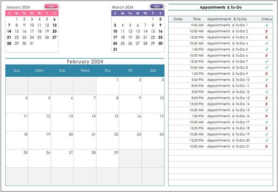 2024 Blank Appointment Calendar Excel Template 2024 Monthly Planner Template Blank Appointment Scheduler Yearly Calendar Spreadsheet - Etsy 2024 Blank Appointment Calendar Excel Template 2024 Monthly Planner Template Blank Appointment Scheduler Yearly Calendar Spreadsheet - Etsy