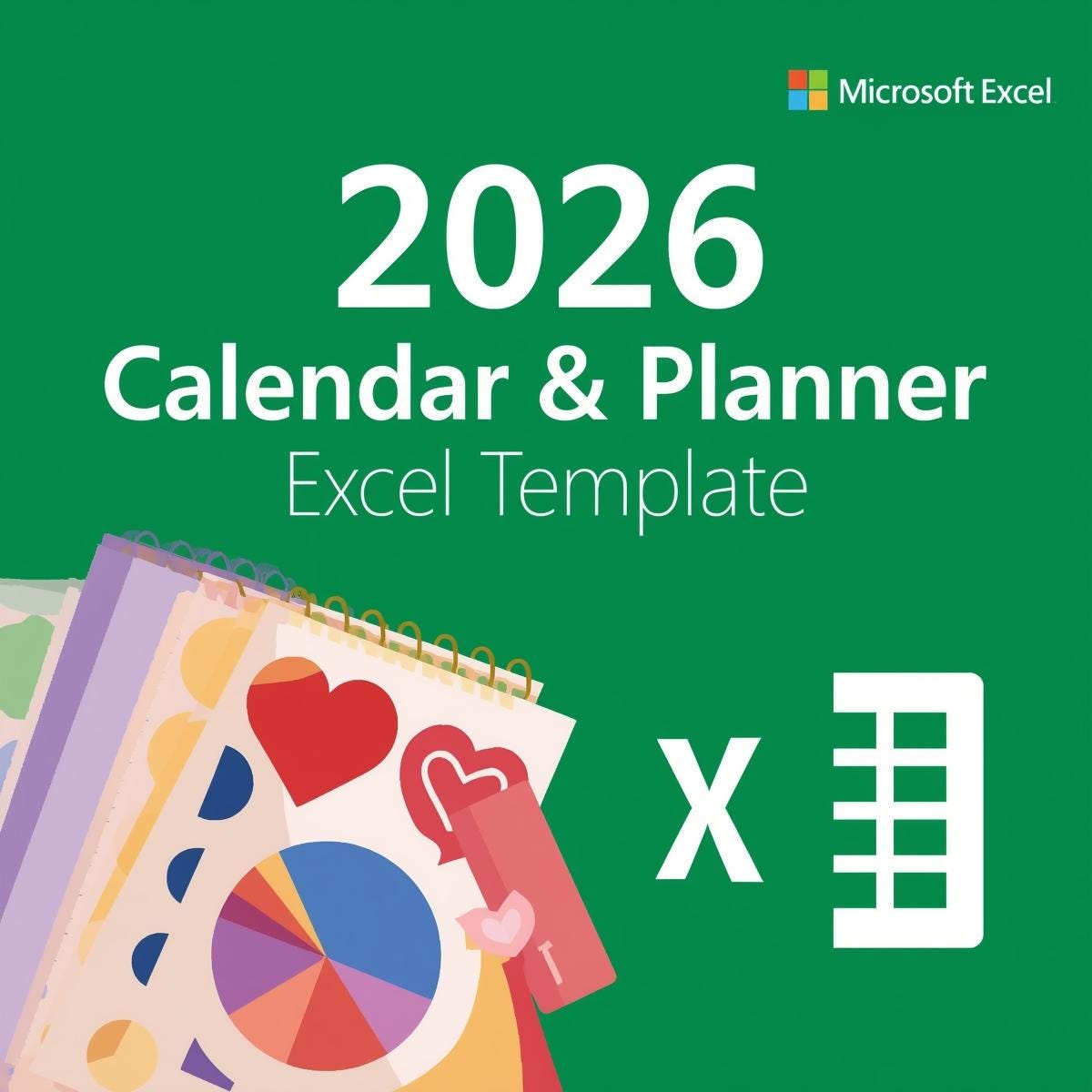2026 Calendar & Planner Excel Template: Daily Tasks and To-Do List