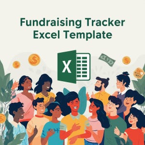 Fundraising Tracker Excel Template: Donation Progress Spreadsheet (Digital Download)