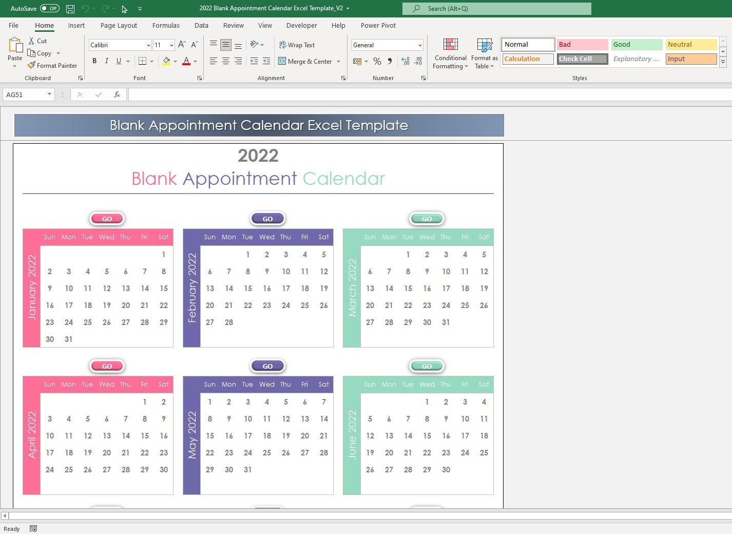 2022 blank appointment calendar excel template calendar etsy israel