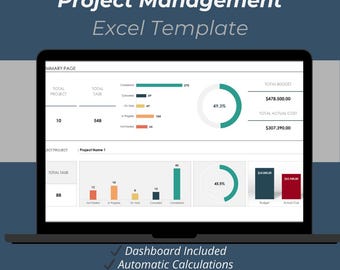 Project Management Excel Template | Multi Project Planner, Multi Phases, Task & Milestone Tracker