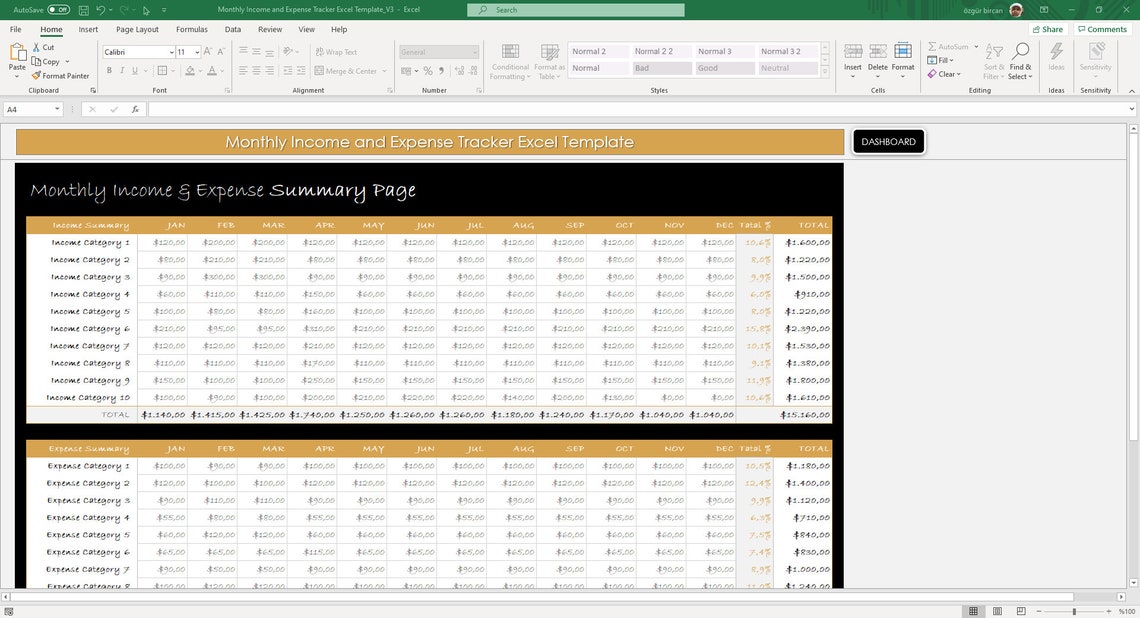Excel Template To Track Income And Expenses Latinofer