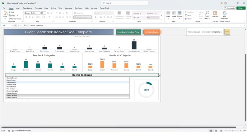 Client Feedback Tracker Excel Template – Customer Feedback Management ...