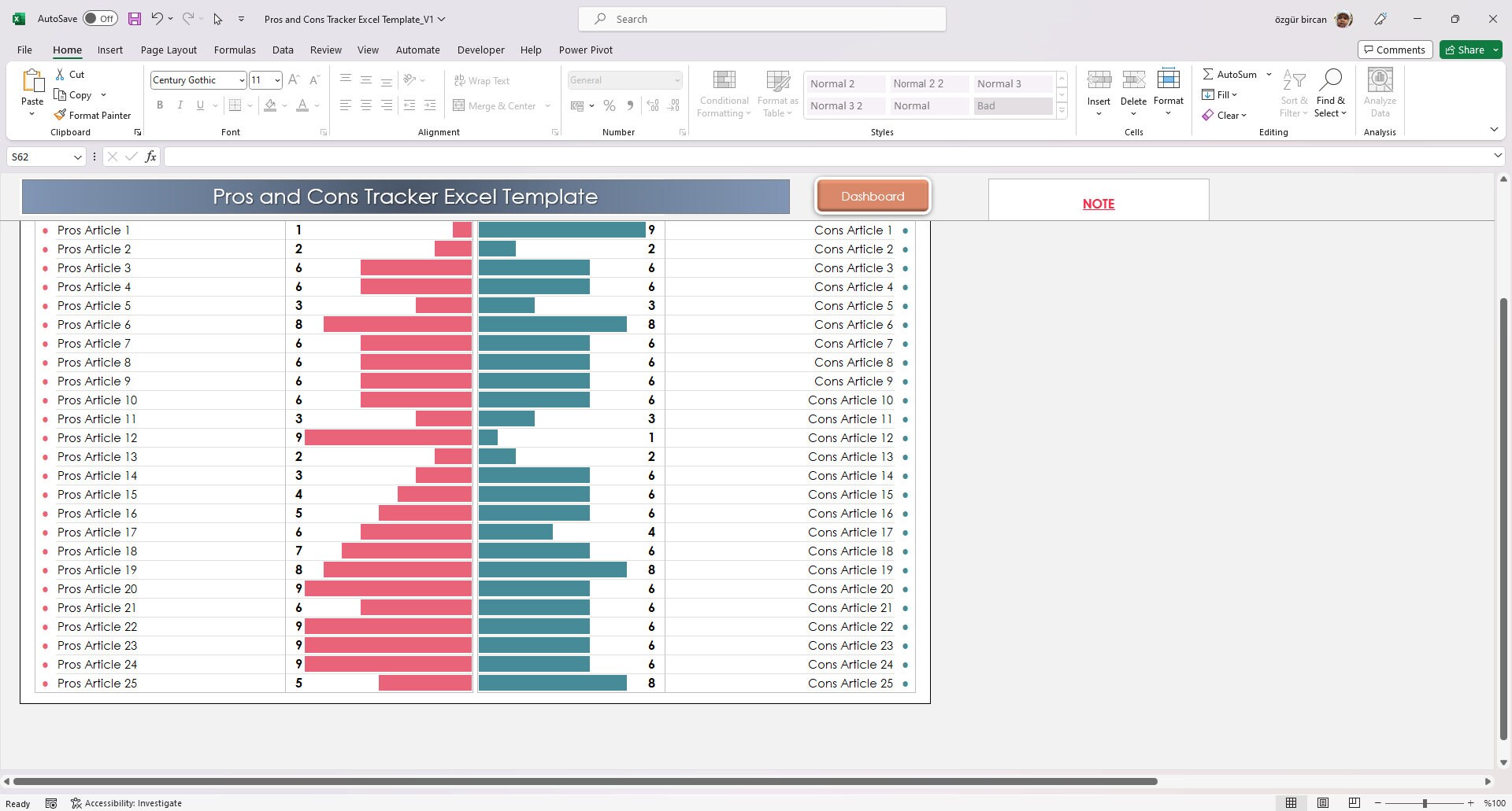 Pros and Cons Tracker Excel Template: Decision-making Sheet - Etsy